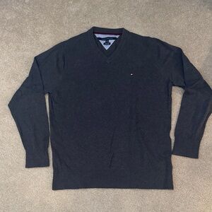 Tommy Hilfiger Charcoal V-Neck Sweater